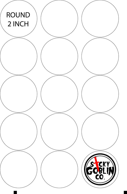2″ Circle Label Sheets