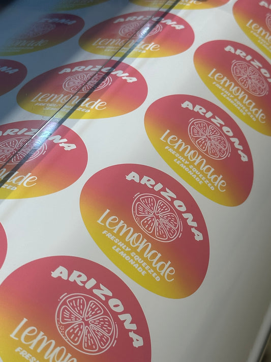 PRINT YOUR LOGO - VINYL LABEL STICKERS - Commercial Grade Quality!
